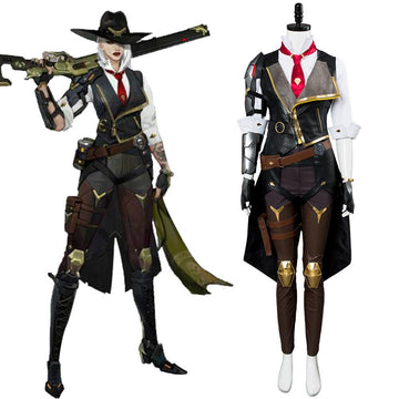 Overwatch Ashe Elizabeth Caledonia Outfit Cosplay Costume